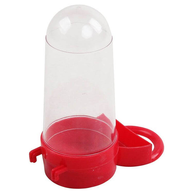 Pawise 2 in 1 Water and Food Dispenser in red, 265ml capacity, designed for easy attachment and cleaning.