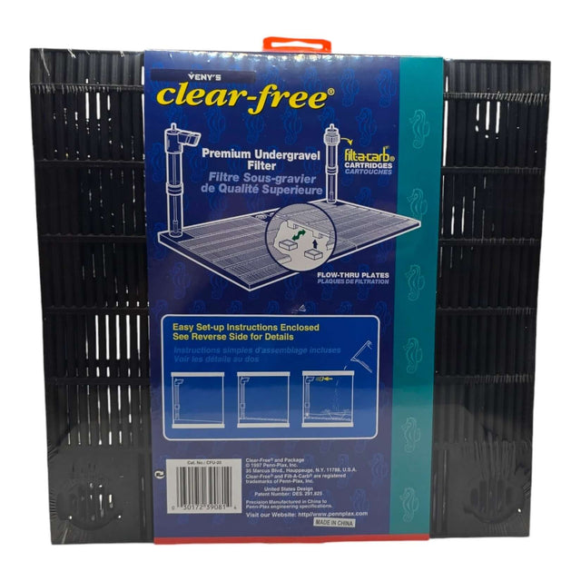 Premium Undergravel Aquarium Filter by Penn-Plax, designed for efficient biological filtration and easy installation.