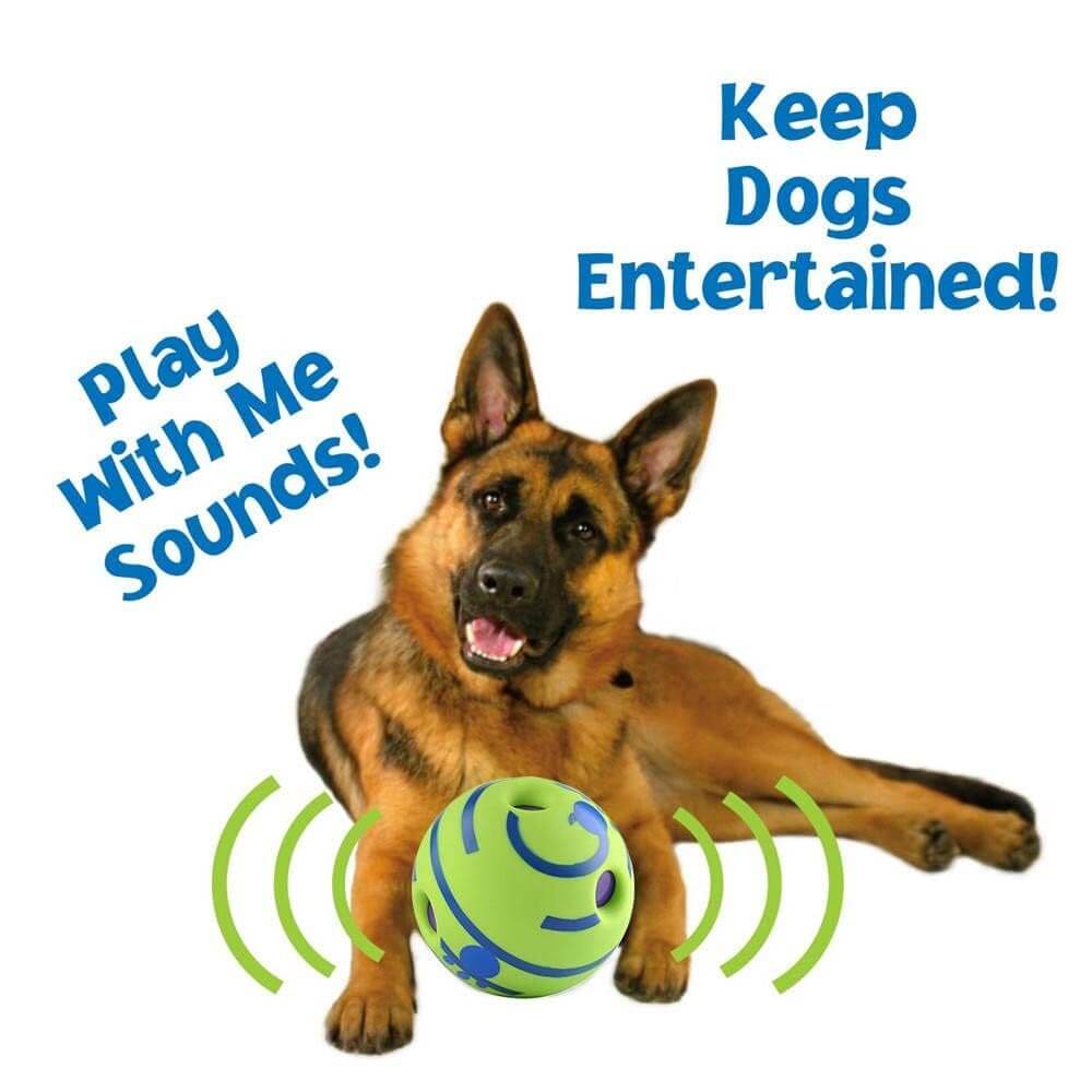 Pet Sound Giggle Ball with Squeaker for entertaining dogs with fun sounds and interactive play.