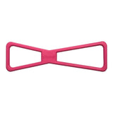 Playbuddy Tug and Toss dog toy in bright pink, ideal for tug-of-war games and interactive play with pets.