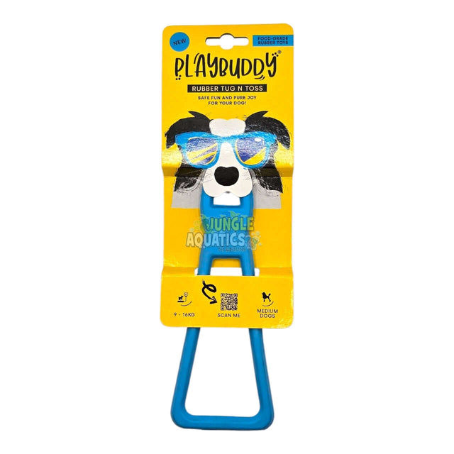 Playbuddy Tug and Toss toy for dogs featuring a fun design, perfect for tug-of-war games and durable play sessions.