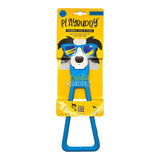 Playbuddy Tug and Toss toy for dogs, rubber tug toy with fun design, perfect for interactive play sessions.