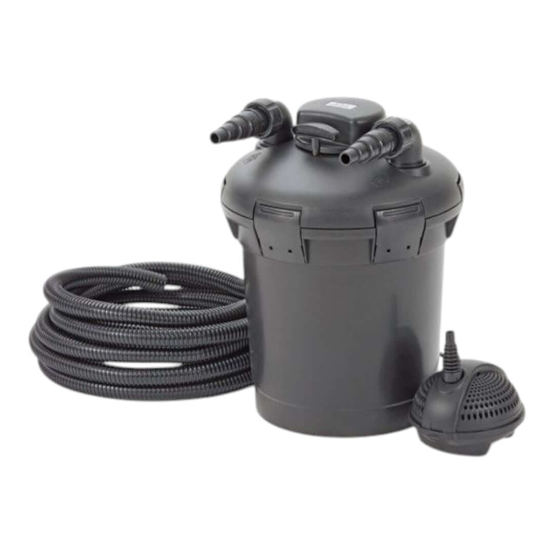 Pontec PondoPress 10000 all-in-one pond filter with pump and hose for clear water in ponds up to 10000 L.