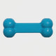 PlayBuddy blue rubber play bone toy for dogs, durable and non-toxic chew item.
