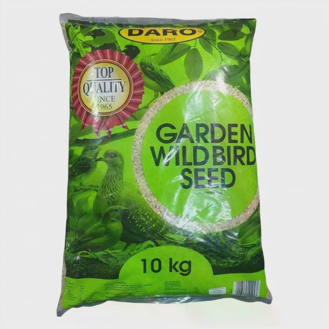 DARO 10kg Wild Bird Seed Mix pack, featuring quality seeds for garden birds including millet and maize.