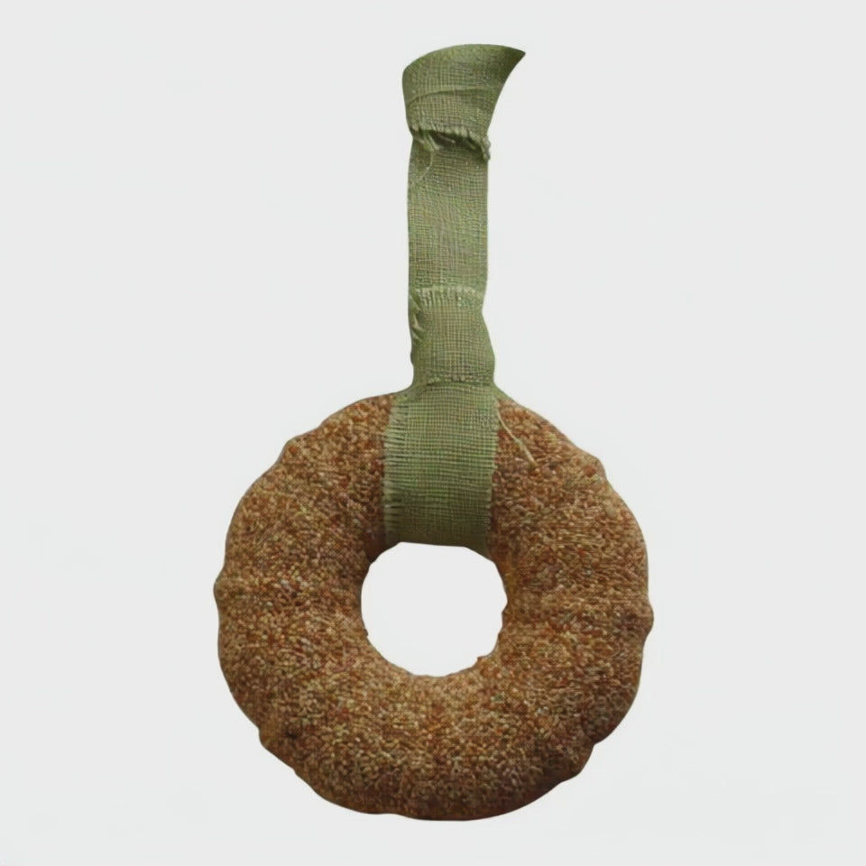 Elaine's Birding Seed Wreath made from high-quality bird seed, designed for South African birds to ensure satisfying feeding.