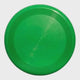 Playbuddy green rubber frisbee designed for optimal flight and outdoor fun with dogs.