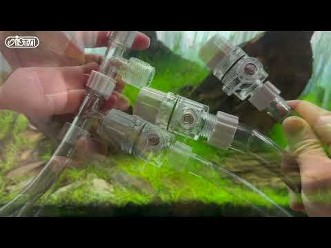 Ista 3 Way Water Changer demonstrating quick connect features and secure hose attachment in an aquarium setting.