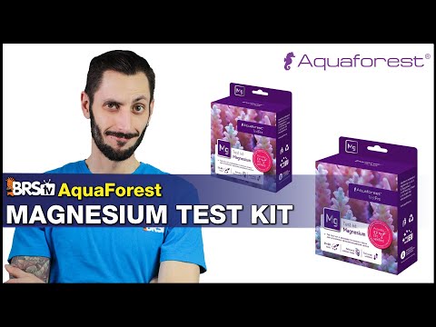 Aquaforest Magnesium MG Test Pro Kit for accurate magnesium measurement in saltwater aquariums, featuring test kit packaging.