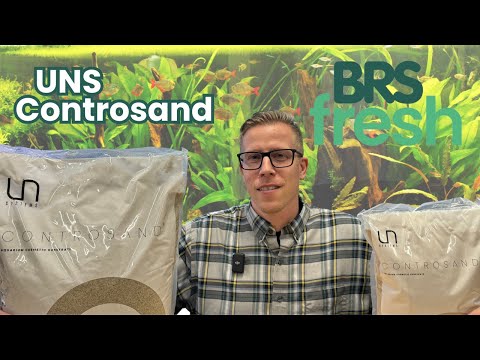 UNS Controsand substrate showcased for freshwater aquariums, ideal for aquascaping and safe for aquatic life.