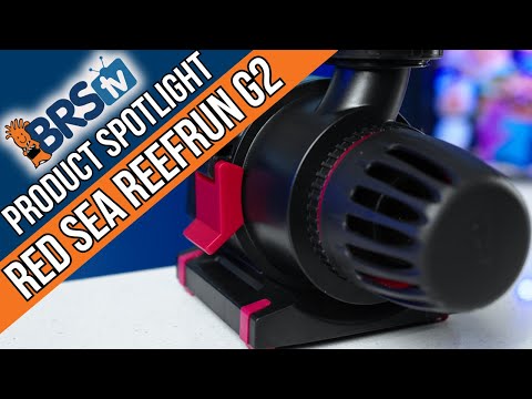 Close-up of Red Sea ReefRun G2 controllable DC pump showcasing design and features for aquarium use.
