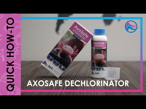 NT Labs AxoSafe dechlorinator for axolotl aquariums; removes chlorine, chloramine & heavy metals.