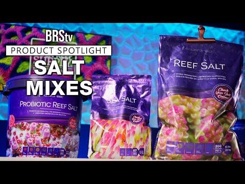 Aquaforest Reef Salt and other salt mixes displayed, ideal for coral growth in reef aquariums.