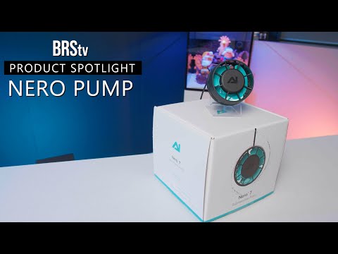 AI Nero Powerhead Wavemaker displayed on packaging, highlighting adjustable broad flow for gentle water movement.