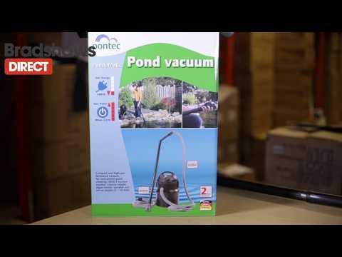 Pontec Pondomatic Pond and Pool Vacuum Cleaner box showcasing features for effective pond cleaning.