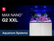 Red Sea Max NANO G2 XXL Cube Complete Reef Aquarium System 200L displayed with vibrant coral and advanced lighting.