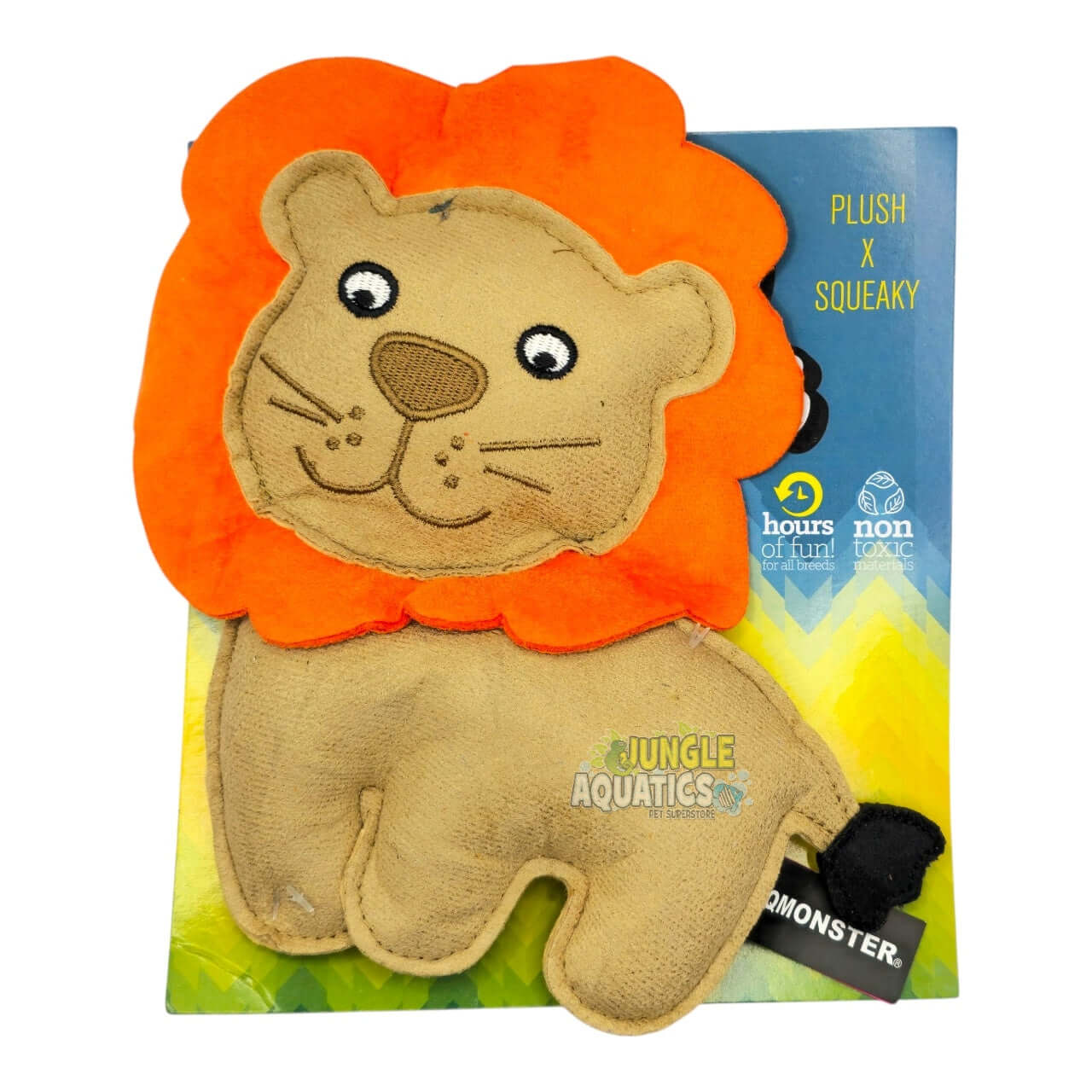 Q-Monster Dog Toy Lion Adorable Plush Squeaky Toy