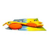 Q-Monster Dog Toy Giraffe lightweight plush toy in vibrant colors for engaging dog playtime.