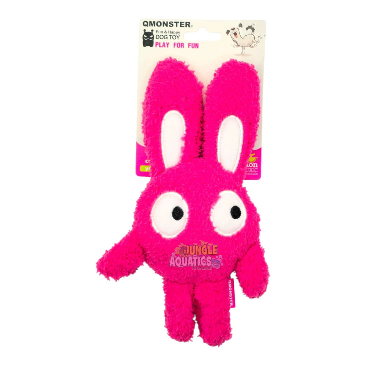 Q-Monster Dog Toy Pink Rabbit - Fun & Squeaky