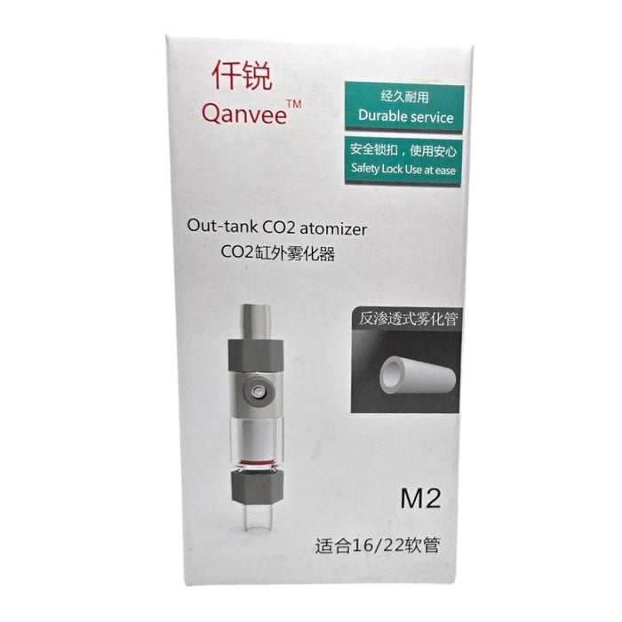 Qanvee Out-Tank CO2 Atomizer M2 for 16/22mm pipe, effective CO2 diffusion, durable design and easy installation.