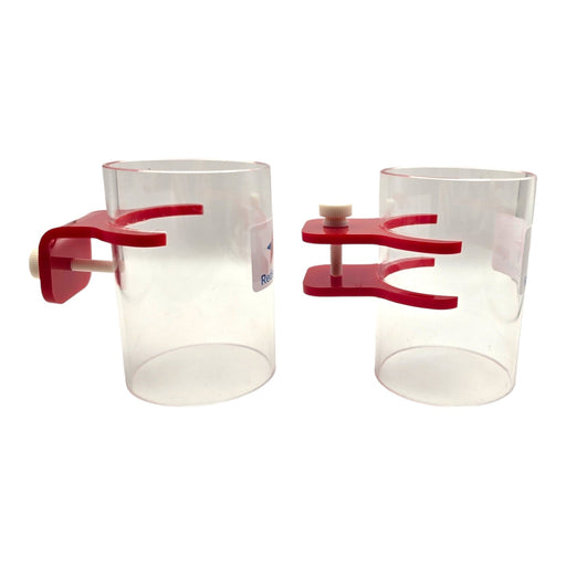 Red Starfish Fish Feeding Ring Clip On for easy and mess-free fish feeding in aquariums, compatible with standard and euro-braced tanks.