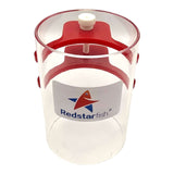 Red Starfish fish feeding ring clip on for aquariums, designed for easy and mess-free fish feeding.