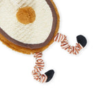 Reindeer Scratcher Mat with bungee legs, designed for cat scratching and playful interaction.