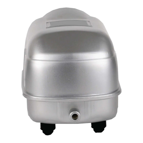 Resun LP Low Noise High Pressure Air Pump front view showing sleek silver design and air outlet.