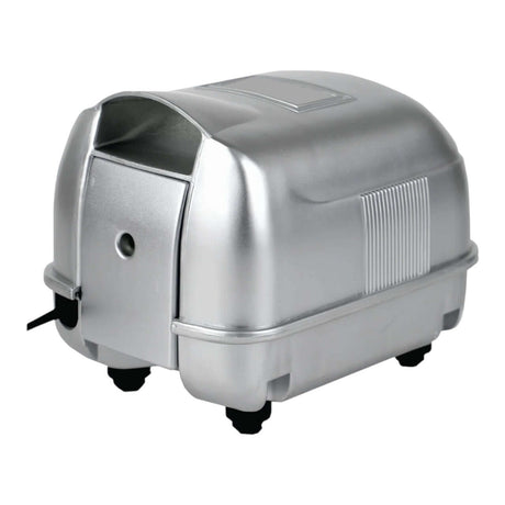 Resun LP Low Noise High Pressure Air Pump in silver with a compact design and cable.