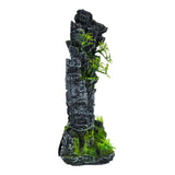 Rock Hill aquarium decoration with realistic plants and moss, perfect for enhancing your tank's natural look.