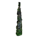 Rock Peak Tall Aquarium Ornament featuring a realistic layered rock design with green moss for aquarium decor.