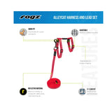 Rogz AlleyCat Kitten and Cat Harness and Lead features adjustable design, reflective material, and quick-fit system.