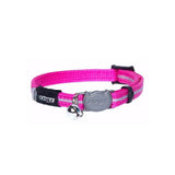 Rogz AlleyCat Kitten and Cat Collar in bright pink with a bell and reflective design for safety and comfort.
