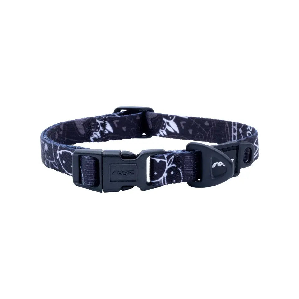 Rogz Fusion Classic Dog Collar featuring vibrant patterns and soft-touch webbing for comfort and style.