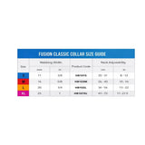 Rogz Fusion Classic Dog Harness size guide with adjustable neck measurements for optimal fit.