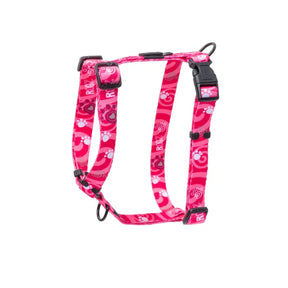 Rogz Fusion Classic Dog Harness in bright pink design, adjustable for comfort and control during walks.