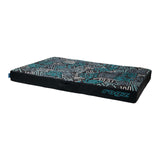 Rogz Graphix Flat Dog Bed with colorful design, lightweight polycotton fabric, and durable, water-resistant features.