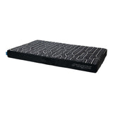 Rogz Graphix flat dog bed featuring bold patterns, durable polycotton fabric, and water-resistant design for stylish napping.