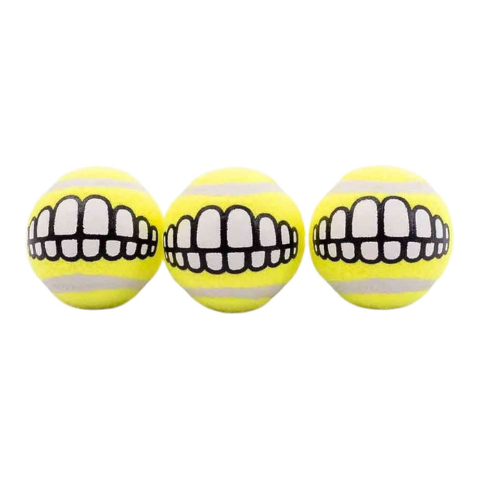 Rogz Grinz Dog Toy 3 Pack Tennis Balls