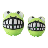 Rogz Grinz Fetch Frog Toy set, green, frog-shaped with large smiles, perfect for dog fetching and squeaky fun.