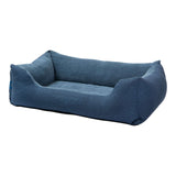 Rogz Indoor Walled Bed in stylish blue, designed for pet comfort and home decor.