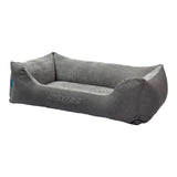 Rogz Indoor Walled Bed in grey, designed for pet comfort and style, enhancing home decor.