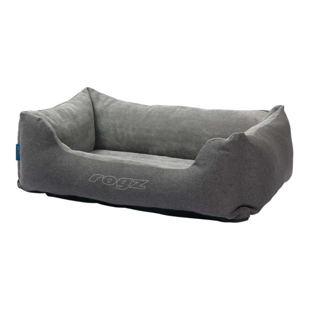 Rogz Indoor Walled Bed in grey, offering cozy comfort for pets and stylish decor for homes.