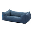 Rogz Indoor Walled Bed in blue, providing a cozy and stylish nap space for pets.