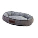 Rogz Lounge Oval pet bed in gray with soft cushioning, providing a cozy and secure resting spot for medium-sized pets.