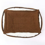 Rogz Outdoor Walled Dog Bed in brown, featuring soft sides and cozy inner for maximum comfort and support.