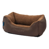 Rogz Outdoor Walled Dog Bed with side bolsters for support, made from durable ripstop materials for outdoor comfort.