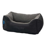 Rogz Outdoor Walled Dog Bed with cozy bolsters, made from durable ripstop material for outdoor adventures.
