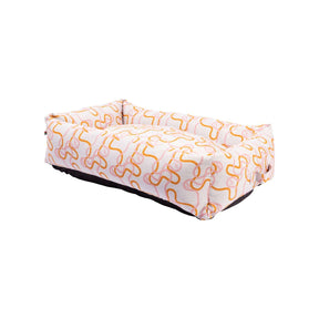 Rogz Retro Rectangular Bed with stylish design, ideal for cozy, water-resistant lounging for pets.