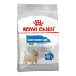 Royal Canin Mini Light Weight Care Dog Food 3kg bag designed for weight management in small breed dogs.